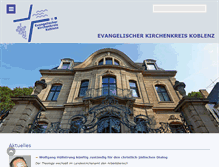 Tablet Screenshot of kirchenkreis-koblenz.de